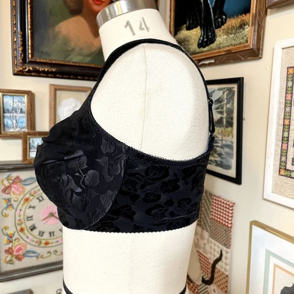 Wacoal Awareness Black Jacquard Unlined Underwire Bra with Comfort Straps 40DDD - Picture 5 of 8